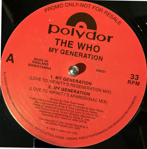 My Generation (Love To Infinity Mixes)