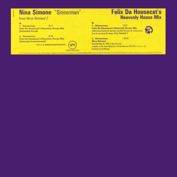 Sinnerman (Felix Da Housecat's Heavenly House Mix)